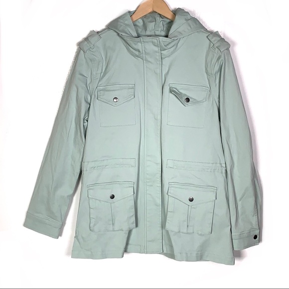 Market & Spruce Jackets & Blazers - NWT Market & Spruce sea glass chino hooded jacket